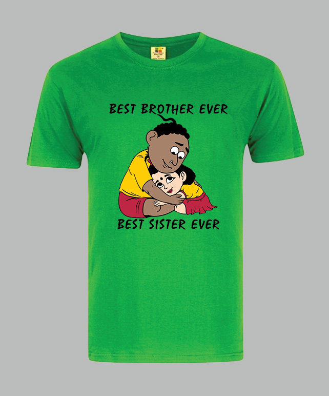 Best Brother & sister Forever Green T-shirt For Kid