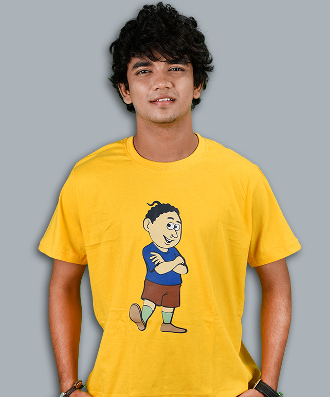 Natia Standing View Light Yellow T-shirt for Men, women & kids