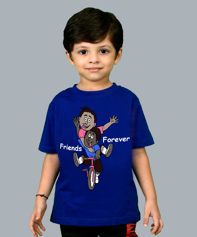 Friends Forever Navy-Blue T-shirt for kid