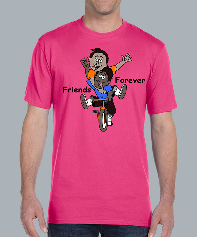 Friends Forever Pink T-shirt for Men