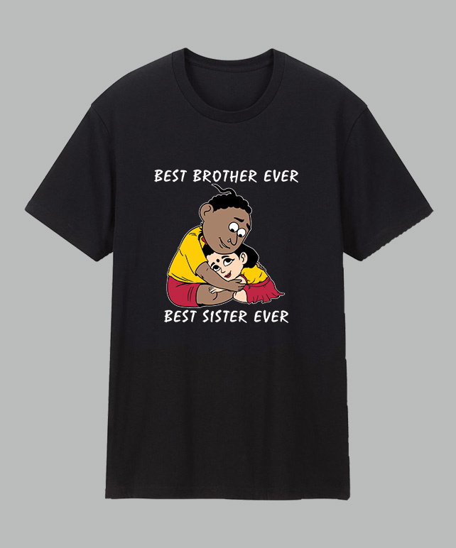 Best Brother & sister Forever Black T-shirt For Kid